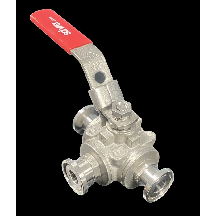 Schwer Stainless Steel 3-Way Ball Valve 1/4"