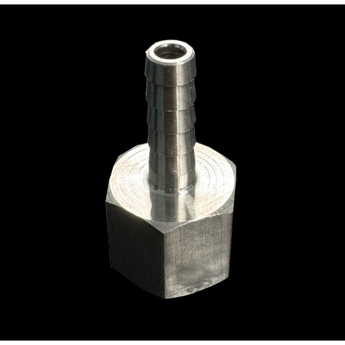 Labcradle Stainless Steel 1/2" Female JIC to Hose Barb Adapter