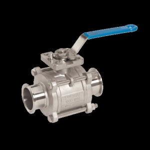 LabCradle Stainless Steel TC Lockable 2-way Sanitary Ball Valve With PTFE Encapsulated Seat