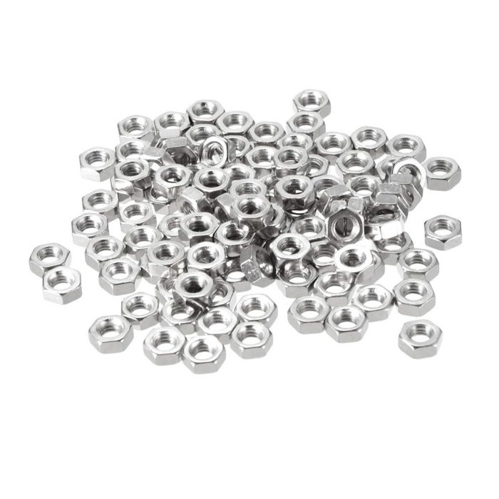 Labcradle Pack of 100 Stainless Steel Food Grade M6 Nuts