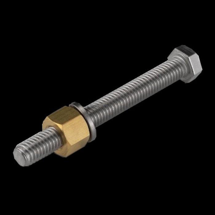 LabCradle Stainless Steel Bolt with Bronze Nut for High Pressure BHO fittings clamps