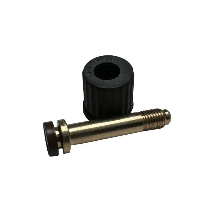 Labcradle GL14 to 1/8" JIC Brass Connector with High Temperature Thread Cap