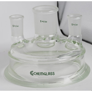 Chemglass 150mm (6") ground glass reactor Head Shott Duran Chemglass 150mm (6") ground glass reactor Head Shott Duran