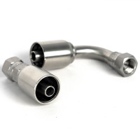 Labcradle Fittings 3/8" Hose x 5/16" 37° JIC (1/2"-20 thread) Female Swivel Stainless Hose Fittings Streight and or 90 degree
