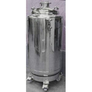 LabCradle Jacketed Stainless Tank Solvent Collection Recovery Reclaim With Condensing Coil 200lb Double Jacketed LabCradle Jacketed Stainless Tank Solvent Collection Recovery Reclaim With Condensing Coil 200lb Double Jacketed