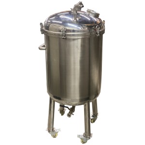 Labcradle Stainless Steel Tank with Sanitary Ports Drain Dip tube 250L