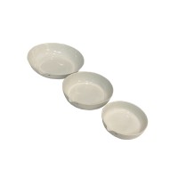 Jipo Porcelain Ceramic Flat Evaporating Dish Semi-Deep Round Bottom 450ml, 1100ml, 1750ml
