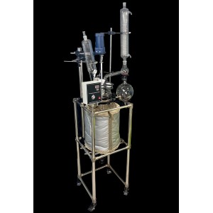 LabCradle Single Wall Glass Reactor 30L with Heating Jacket, Addition Funnel, Drain